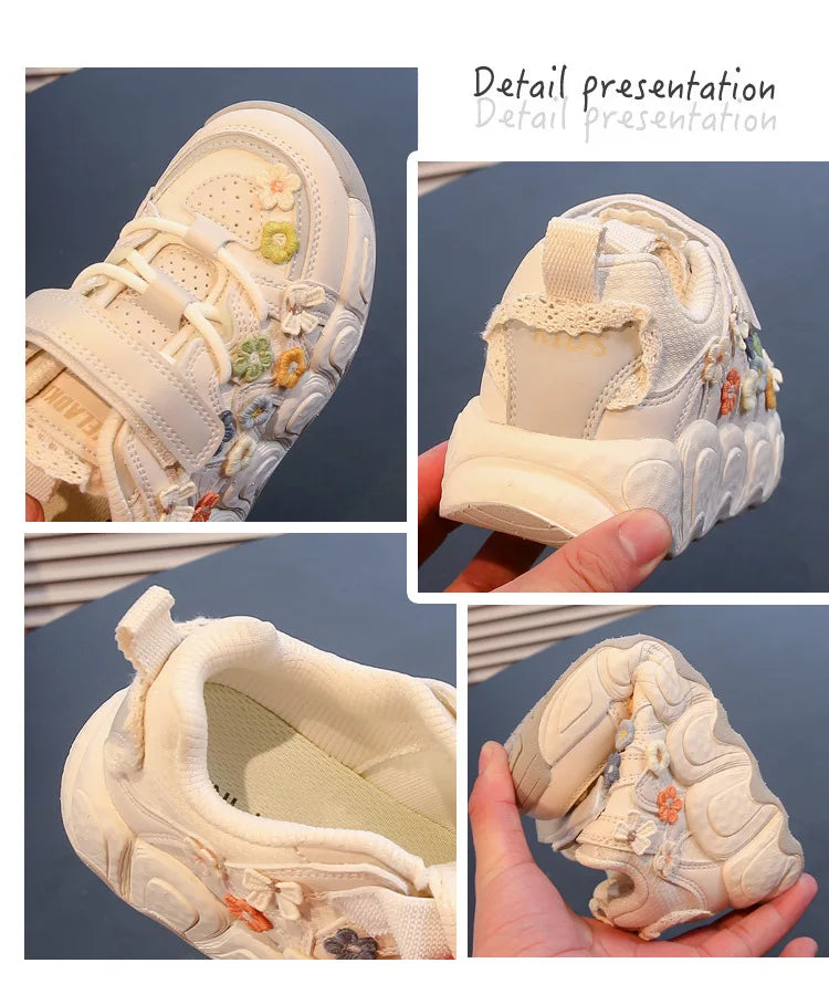 Kawaii Casual Shoe Fashion Childrens Shoes Girls Princess Sneakers Non-Slip New Autumn Running Shoes for Kids Girls Casual Wear