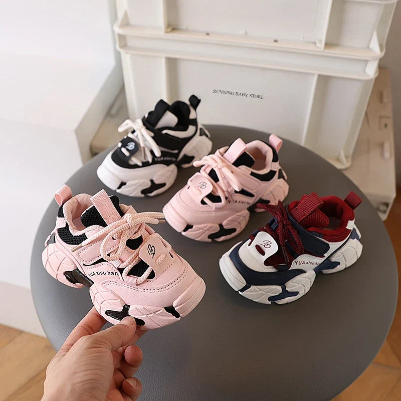 New Boy Fashion Sneaker Spring Mesh Breathable Platform Running Shoes Tennis Shoe High Quality Non Slip Sport Shoes Girls I01125