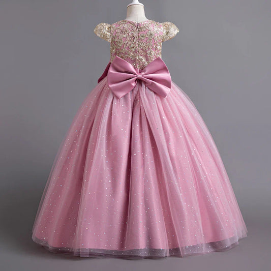 Stunning Little/Big Girls Lace Flower Girl Wedding Bridesmaid Birthday Party Holiday Pageant Easter Prom Fancy Dress