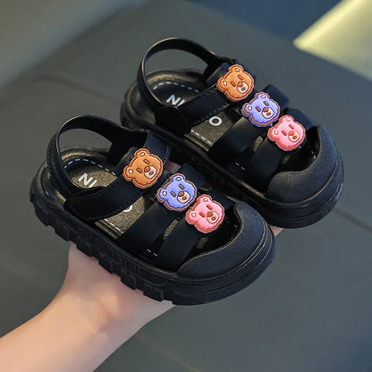Summer Indoor Outdoor Anti-slip Soft Bottom Girls Boys Toddler Kids Sandals PVC Sole Comfortable