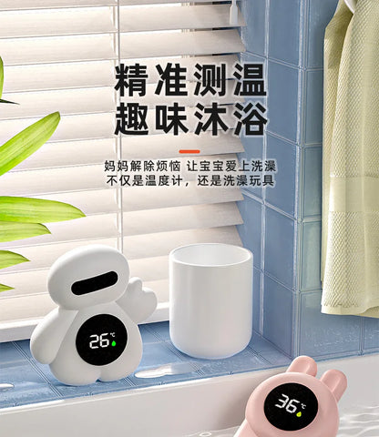 Baby Bath Thermometer Tub Temperature Monitor Hot Cold Water Resistant Temperature Warning Monitor Upgraded Sensor LED Display