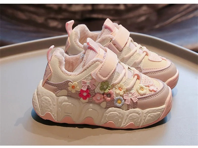 Sneakers, Winter Plush Lined Chunky Shoes, Soft Sole Platform Running Shoes for All Match Outfits