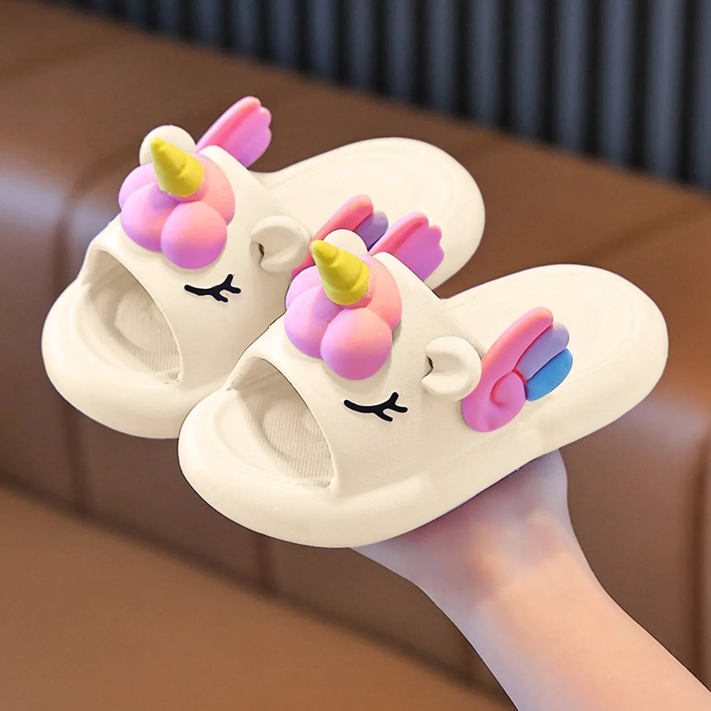Children'S Slippers Cute Cartoon Baby Indoor Non Slip Thick Bottom Parent Child Slippers Kid Slippers