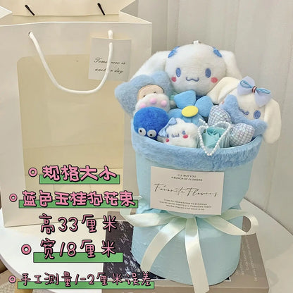 Kawaii Hello Kitty Cat Plush Doll Bouquet Girl Heart Birthday Gift Girl Giving Boyfriend Holiday Decoration Holiday Gifts