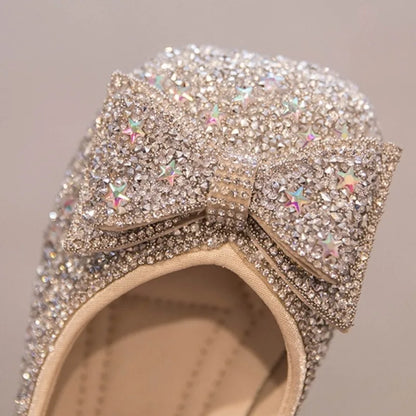 Girls Princess Shoe Soft Sole Ballet Dance Shoes Water Diamond Small Leather Shoes Mary Jane Shoes