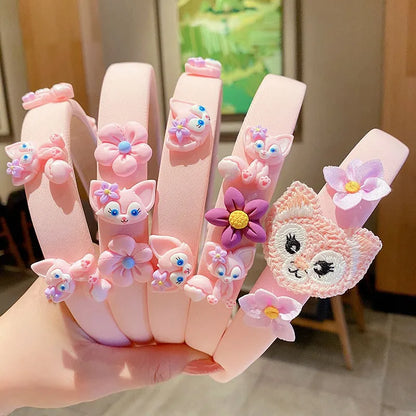 Disney Linabell Hair Hoops Sweet Three-dimensional Cartoon Pattern Hairband Girl Daily Party Wear Gift Hair Accessories