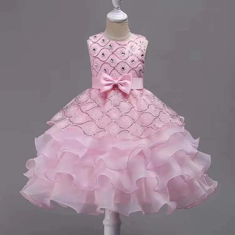 Flower Girl Dress For Wedding Baby Girl  Birthday Outfits Children's Girls First Communion Dresses Girl Kids Party Wear