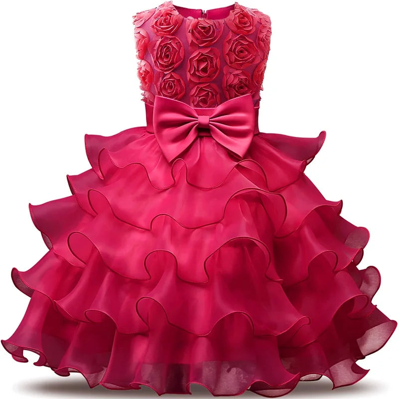 Flower Girl Dress For Wedding Baby Girl  Birthday Outfits Children's Girls First Communion Dresses Girl Kids Party Wear