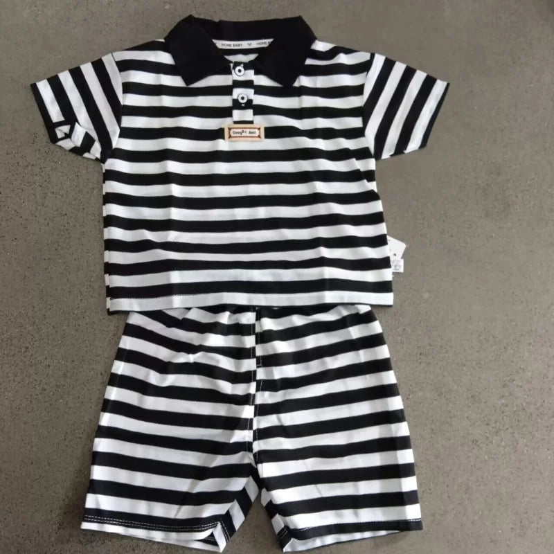 Boys Polo Shirts+Shorts Clothes Sets Summer Child Casual T-shirts Shorts 2pcs Sports Suit For Baby Tracksuits Kids Outfits Set
