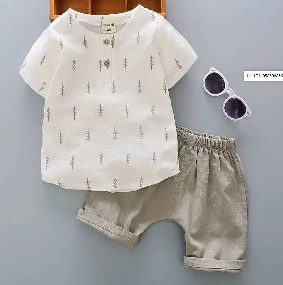 Summer Fashion Baby Boy Clothes Sets T-shirt  Toddler Casual Clothing Suits Children Kids Boys Outfits Suit