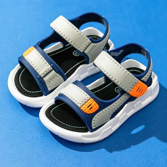 Summer Baby Sandals Solid Color Baby Boy Sandals Soft Sole Anti-slip Boys Girls Sandals Toddler Baby Shoes Beach