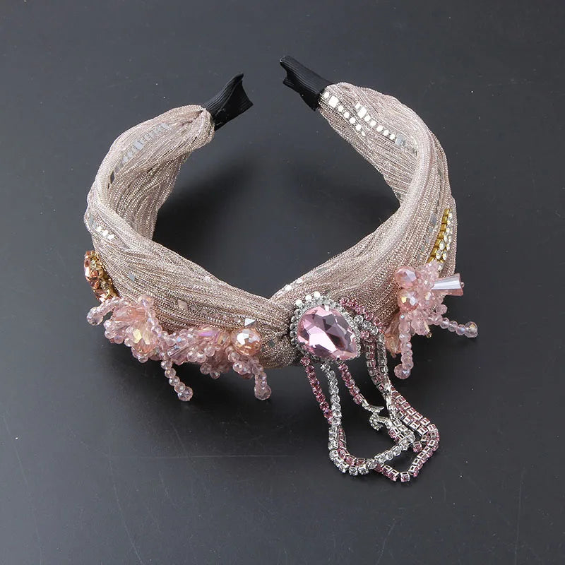 Gorgeous Personality Rhinestone Headwear Fashion Hairband Luxury Baroque Rhinestone Headband Wedding Ladies Bridal Hair