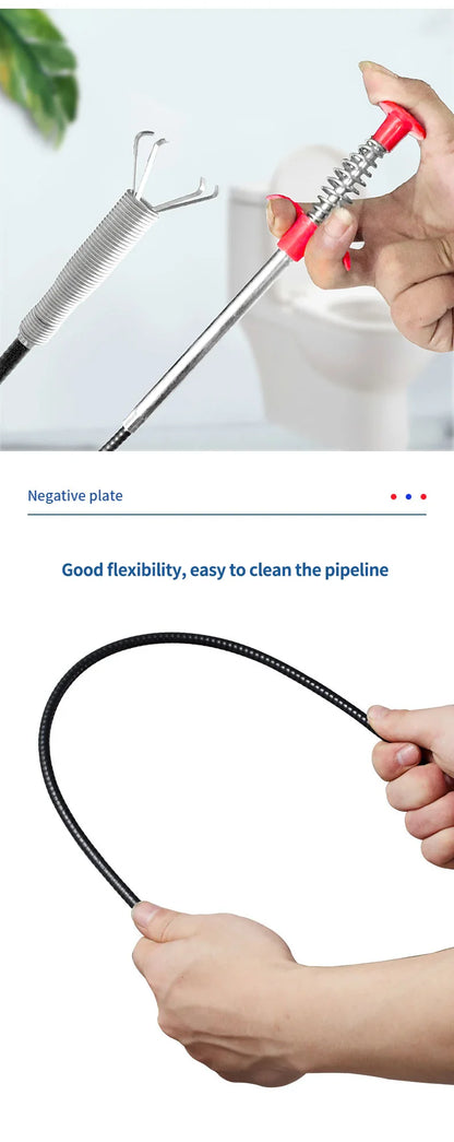 Plumbing Four-claw Hook Dredger Sewer Toilet Tool Manual Toilet Grab Hair Cleaning Clogging Household