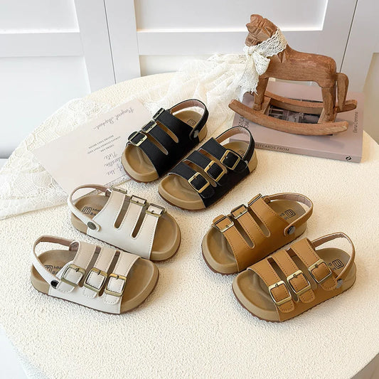 Girls Boys Summer New Fashion Korean Style Soft Bottom Anti-slippery Versatile Open-toe Beach Shoes