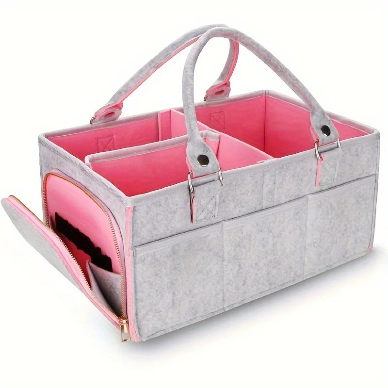Baby Diaper Caddy, Organizer Nursery Basket, Baby Basket Gift, Infant Must Haves Essentials, Neutral Baby Stuff For Newborn