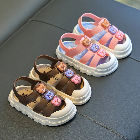 Summer Indoor Outdoor Anti-slip Soft Bottom Girls Boys Toddler Kids Sandals PVC Sole Comfortable