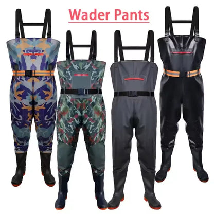 Fishing Wader Pants Overalls With Boots Set Adult Men Women Chest-Lenght Hunting Rice Transplanting Waterproof Trousers Suit