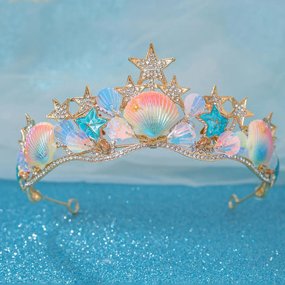 Gold Crystal Tiaras And Crowns Headband Rhinestone Prom Diadem Crown Bridal Wedding Hair Accessories Jewelry Crown Tiara Gift