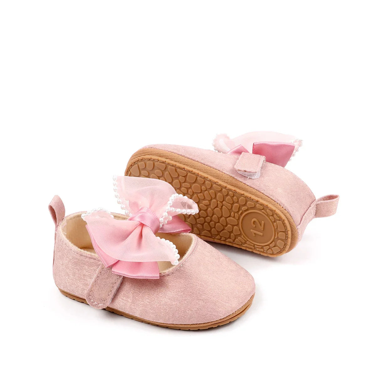 Baby Shoes Girl Baby Cute Bow PU Princess Shoes Soft Cloth Sole Comfortable Walking Shoes Spring and Autumn Sweet Design