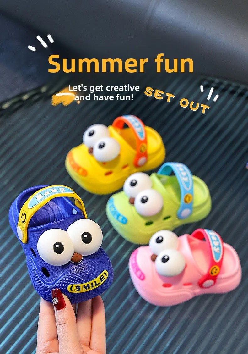 Baby Slippers Cute Princess Garden Children's Shoes Soft Anti slip EVA Children's Beach Shoes