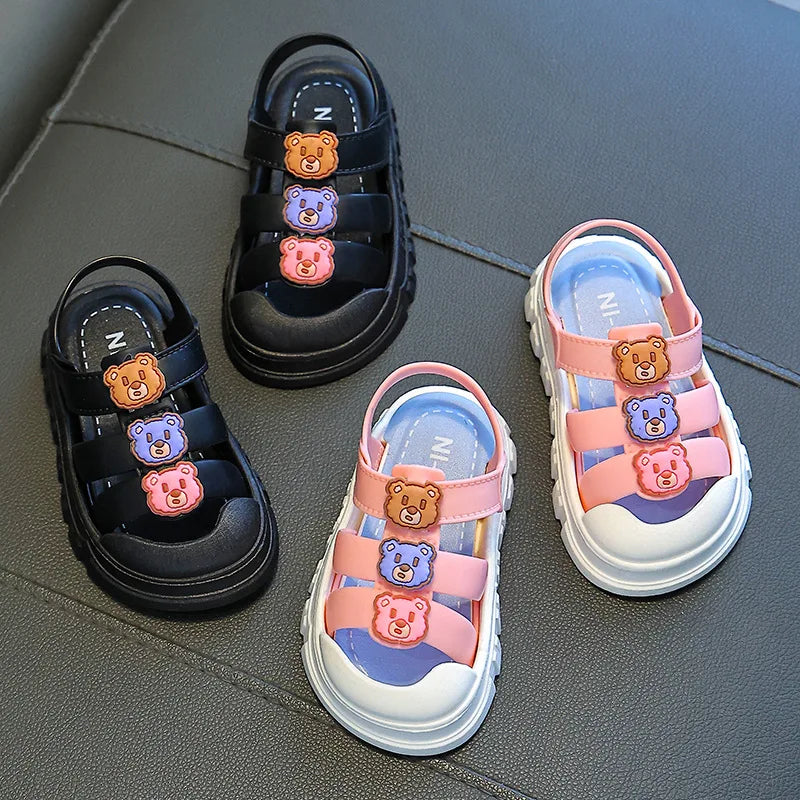 Summer Indoor Outdoor Anti-slip Soft Bottom Girls Boys Toddler Kids Sandals PVC Sole Comfortable