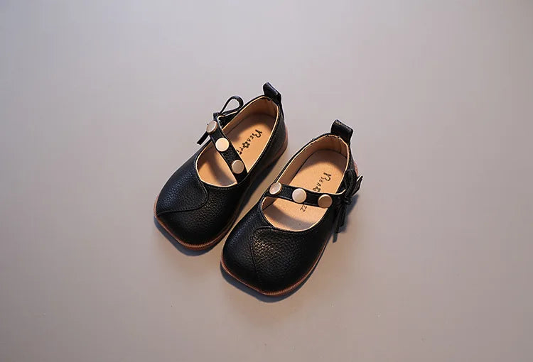 Autumn New Kids Leather Shoes Simple Girl Casual Shoe Comfort Child Performance Shoes