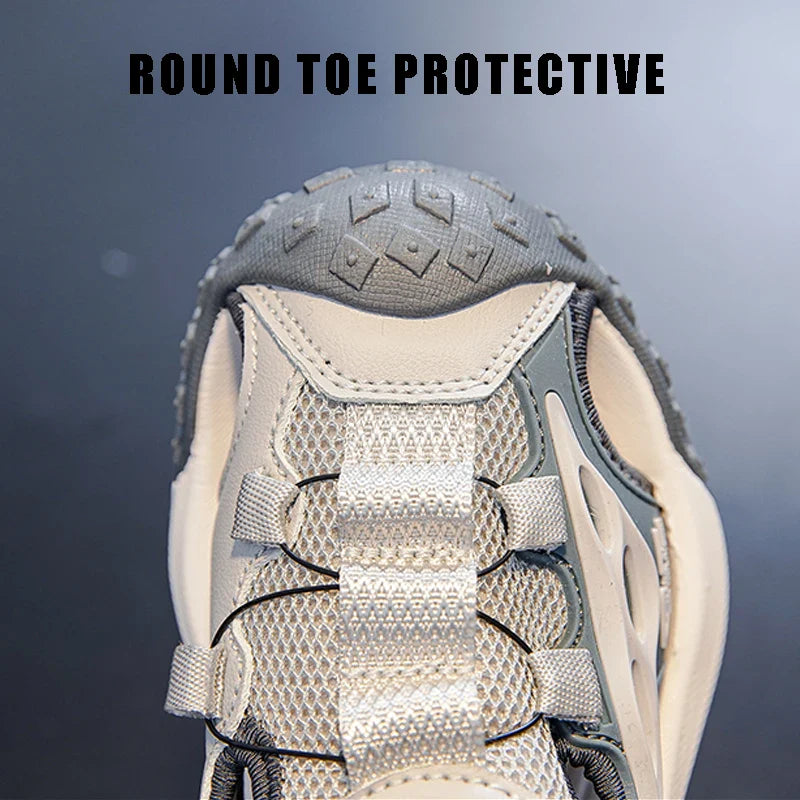 Kids Summer Shoes Girls Outdoor Protecting Toes Beach Sandal Water Shoes Casual Pink Non-slip Children Shoes Breathable Boys