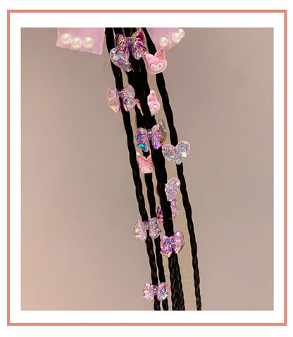 Children's baby cute braid hair tie high ponytail headband hair accessory kawaii gift new style