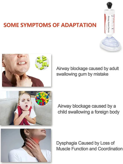 Upgrade Portable Anti Choking Device Choking Emergency Life Saving Suction Vac Anti Choke Device First Aid Kit for Kids Adults