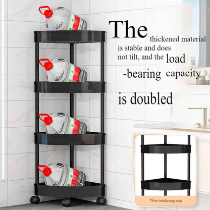 Tier Storage Shelf Rolling Cart Movable Bathroom Corner Triangle Shelfs Bathroom Corner Cabinet Shelf Rolling Storage Cart