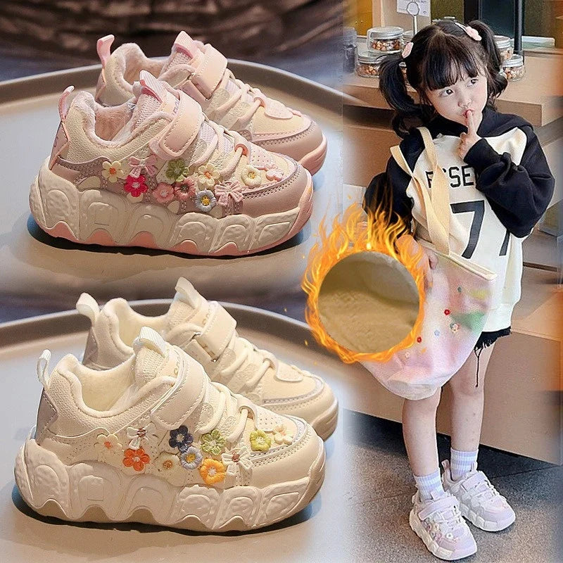 Sneakers, Winter Plush Lined Chunky Shoes, Soft Sole Platform Running Shoes for All Match Outfits