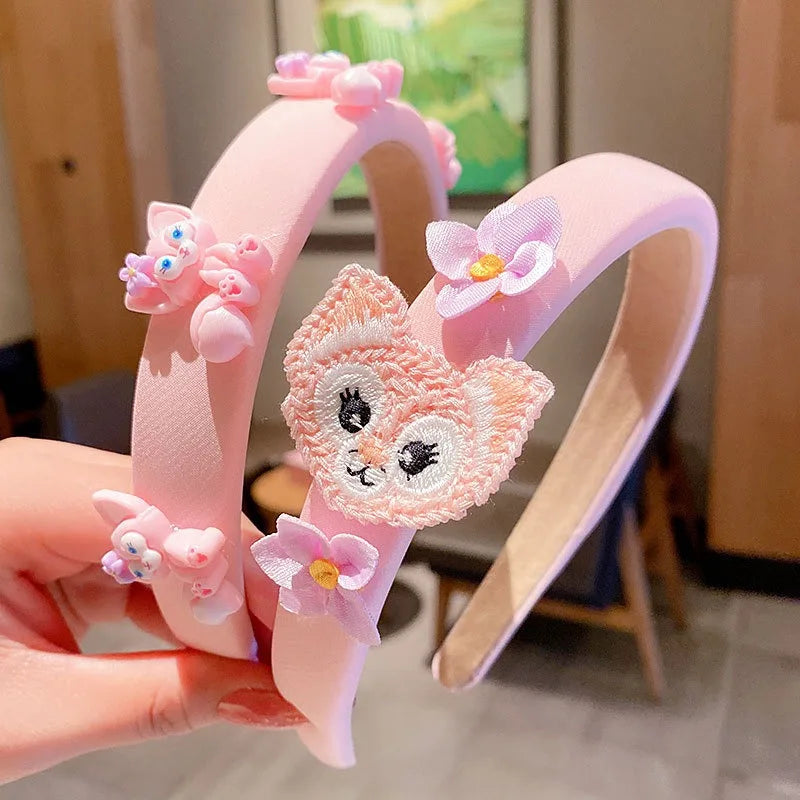 Disney Linabell Hair Hoops Sweet Three-dimensional Cartoon Pattern Hairband Girl Daily Party Wear Gift Hair Accessories