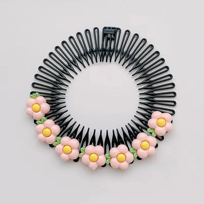 Professional Kids Anti-Frizz Hair Finishing Comb Invisible Circular Headbands for Flyaway Control Girls Cute Hair Jewelry Fixer
