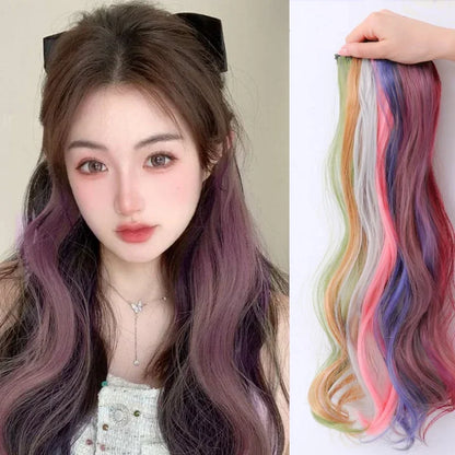 Sweet Kids Girl Wigs Hair Clip Cute Cool Candy Color Braid Wigs Hair Pin Hanging Ears Hair Dyeing Wig Headwear