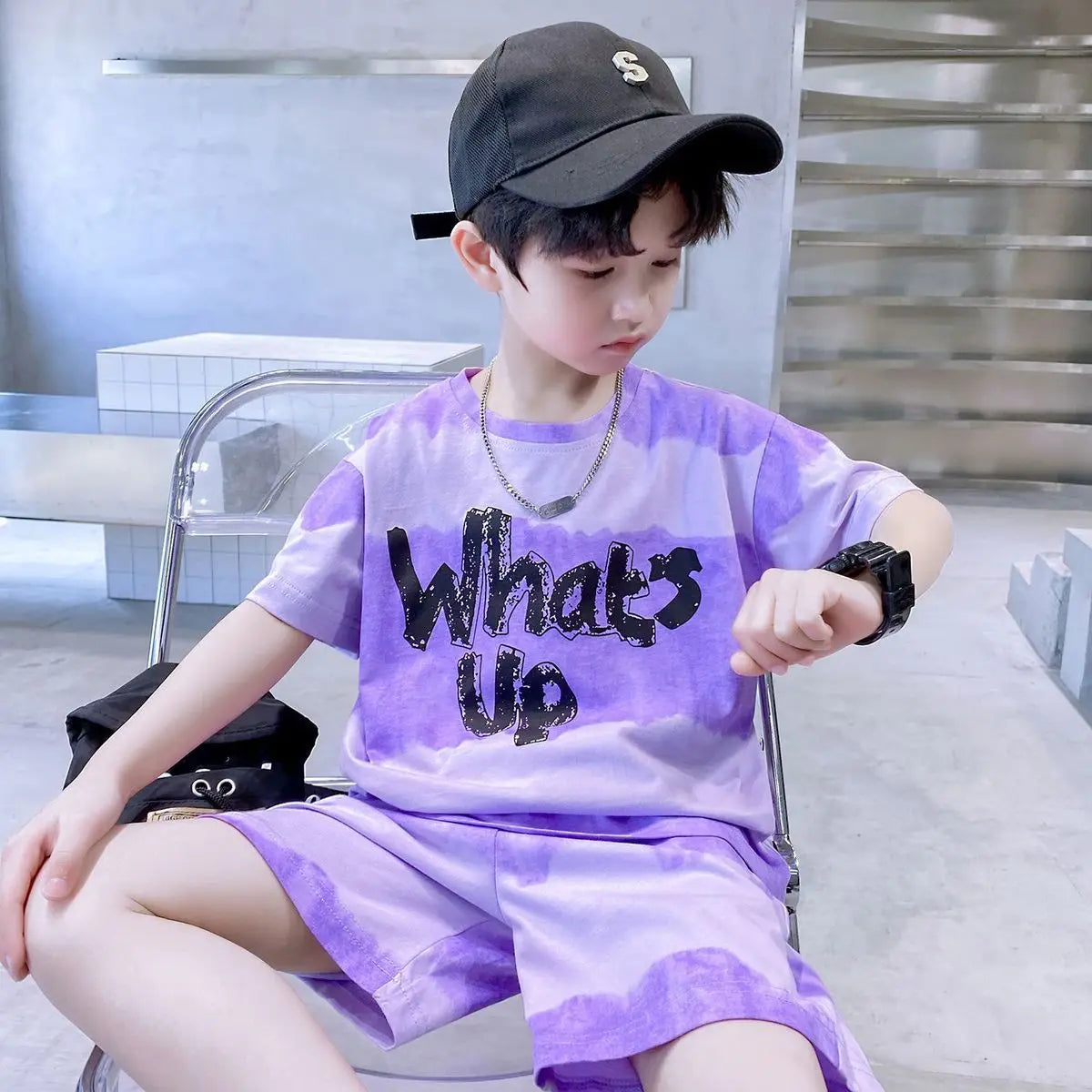 Teenage Boy Set kid clothing Suit Cotton Summer Outing Clothes Top Shorts 2PCS Clothing for Children's