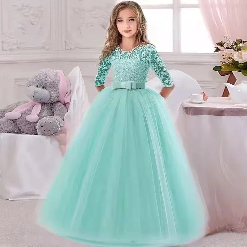 Baby Girl Princess Dress for Party Ball Gown Wedding White Dresses Kids Christmas Bridesmaid Costume Girl Birthday Party Dress