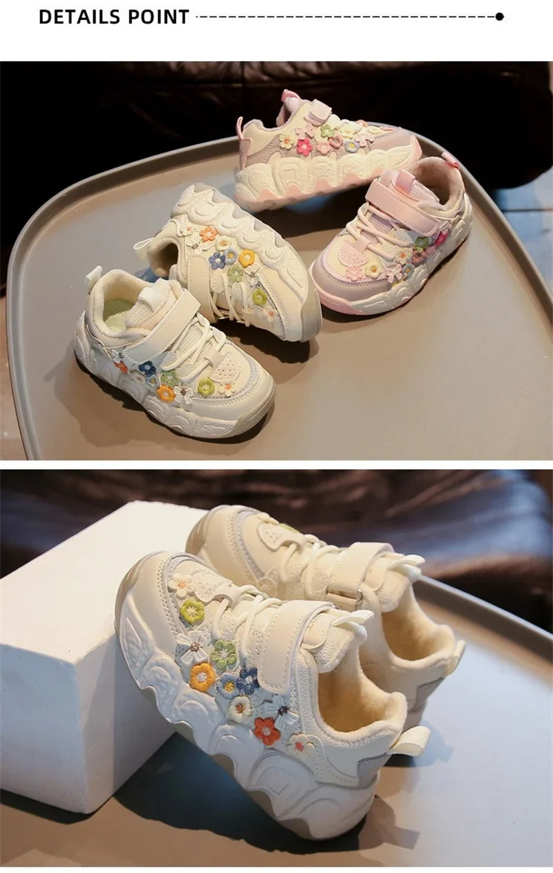 Sneakers, Winter Plush Lined Chunky Shoes, Soft Sole Platform Running Shoes for All Match Outfits