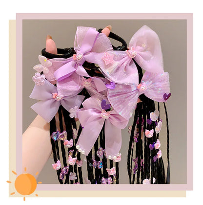 Children's baby cute braid hair tie high ponytail headband hair accessory kawaii gift new style
