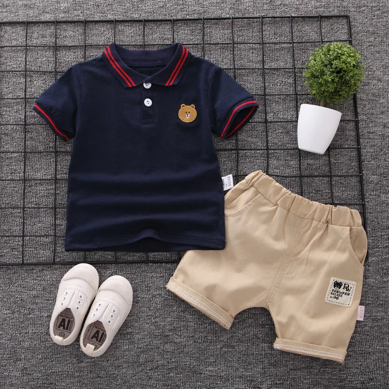 Summer Fashion Baby Boy Clothes Sets T-shirt  Toddler Casual Clothing Suits Children Kids Boys Outfits Suit