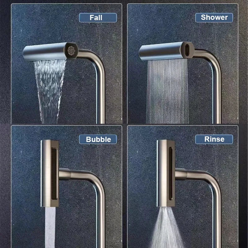 Basin Faucet Kitchen Sink Faucet Stainless Steel Hot and Cold Tap Toilet Water Mixer Tap Bathroom Accessories