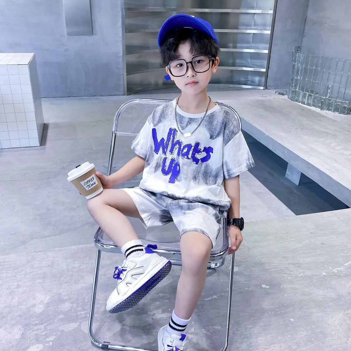 Teenage Boy Set kid clothing Suit Cotton Summer Outing Clothes Top Shorts 2PCS Clothing for Children's