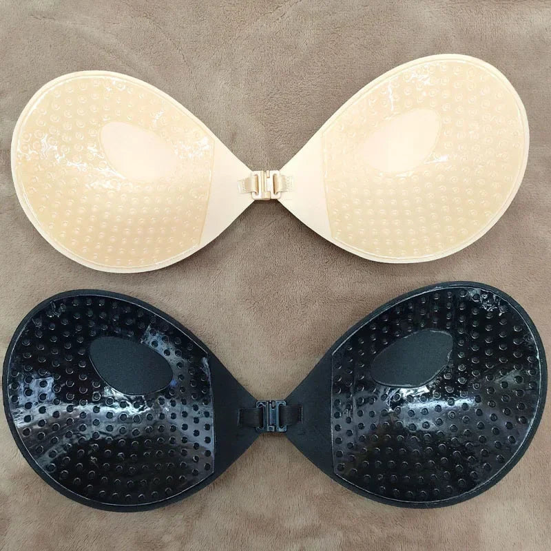 Sexy One-piece Strapless Bra Pads Women Girls Invisible Brassiere Underwear Breast Adhesive Lift Up Stick Bralette Lingerie