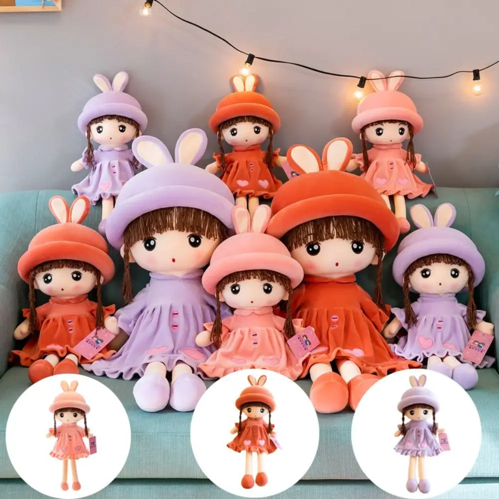 Cute Filled Pp Cotton Girl with Hat Skirt 50cm Height Sweetheart Rag Cozy Cuddle Soft Gift