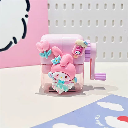 Kuromi cartoon pencil sharpener, children's hand-crank pencil sharpener, cute cartoon pencil sharpener, student stationery gift