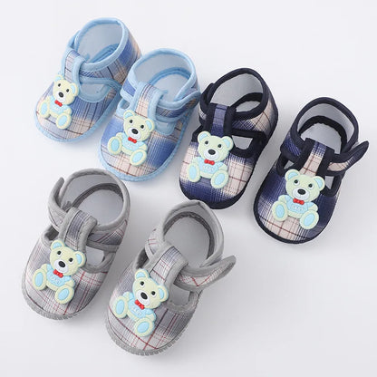 Newborn Baby Boy Girls Shoes Spring Autumn Lovely Floral Embroidery Anti-Slip Sneaker Crib Shoes Soft Cotton Cute First Walkers