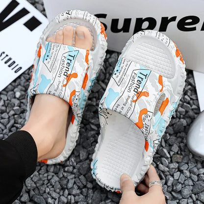 New Stylish Summer Men Shoes Comfortable Male Beach Slippers Soft Slides Non-slip Massage Indoor Fashion Slippers Outdoor 887