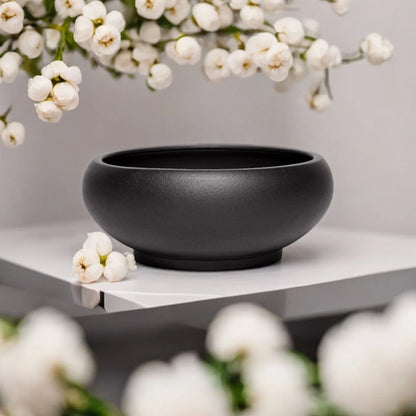 Flowerpot Red Stoneware Flower Pots With Drain Hole Elegant Promote Healthy Growth Planter For Balcony Living Room Bedroom