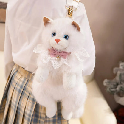 Simulated Puppet Cat Backpack Doll Cute Cat Backpack Plush Toy Daughter Birthday Gift