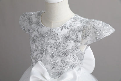 Stunning Little/Big Girls Lace Flower Girl Wedding Bridesmaid Birthday Party Holiday Pageant Easter Prom Fancy Dress