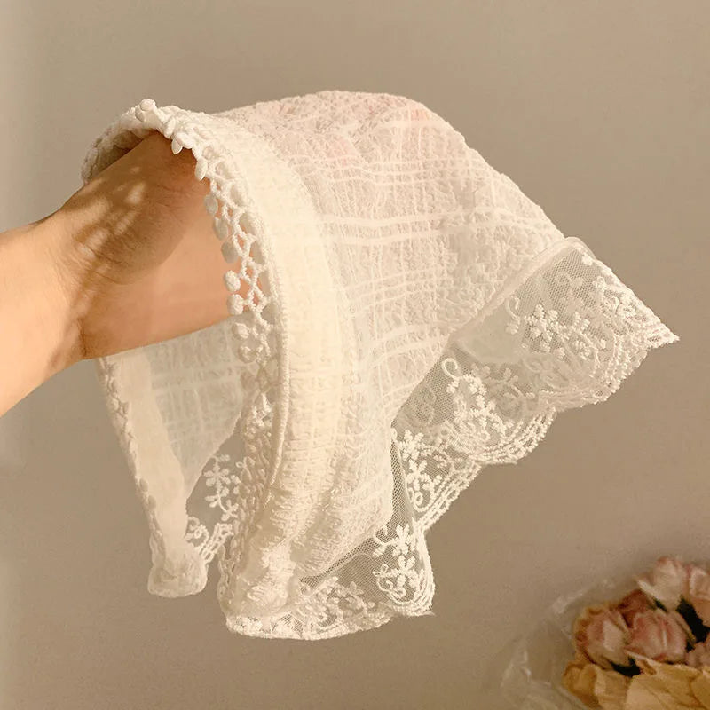 Lace Triangular Hair Scarf Headband Square Headscarf Hairband Turban Bandage Bandana Headband Women Headwarp Hair Accessories